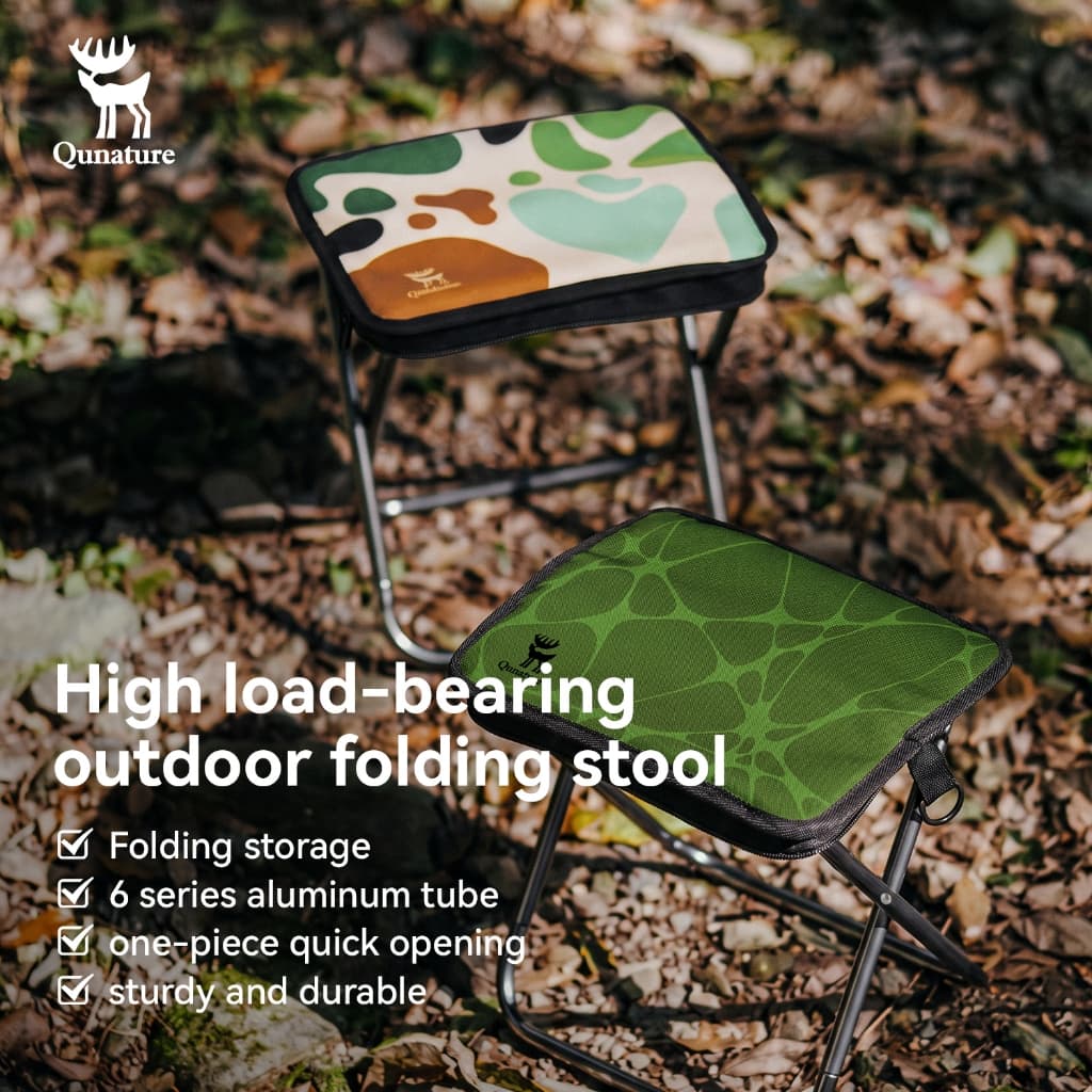 Qunature Banqueta Dobrável Portátil Ultraleve Para Exterior Cadeira De Pesca De Acampamento De Alumínio Assento De Viage