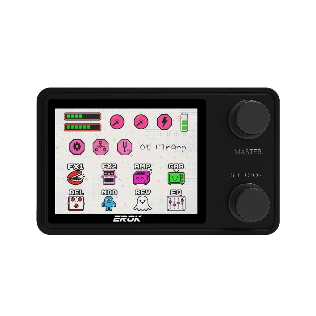 Processador De Múltiplos Efeitos De Guitarra EROK Pocket Pixel Com NAM , Carregador IR , Equalizador De 8 Bandas , Afina