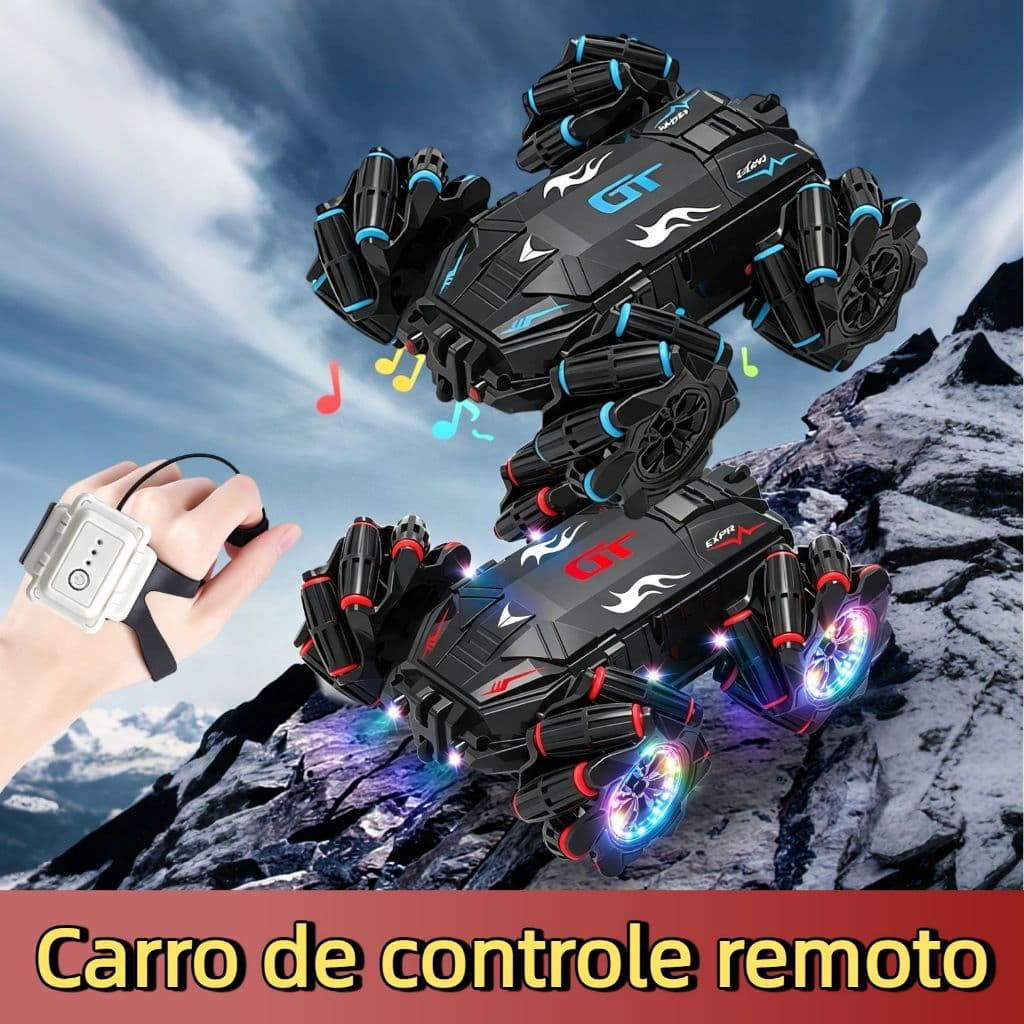 Carro de brinquedo de acrobacias recarregável de dupla face de controle remoto de carro de acrobacias de 360 graus