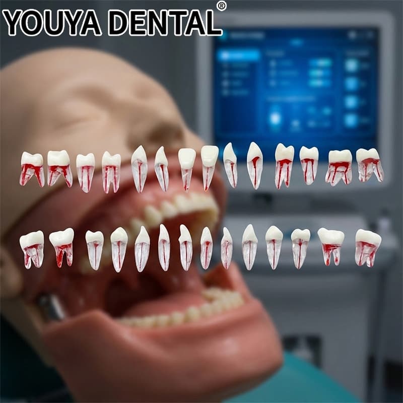 3 Pçs Dentes Dentários Endodôntico Ensino Estudo Modelo Raiz Canal Bloco Prática Polpa De Dente Cavidade Endo RCT Blocos