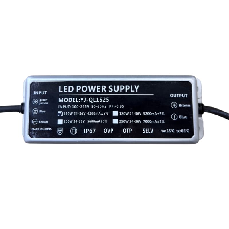150W 200W 250W 300W 400W Todo em alumínio à prova d'água LED Driver de corrente constante Luz de rua Luz de inundação En
