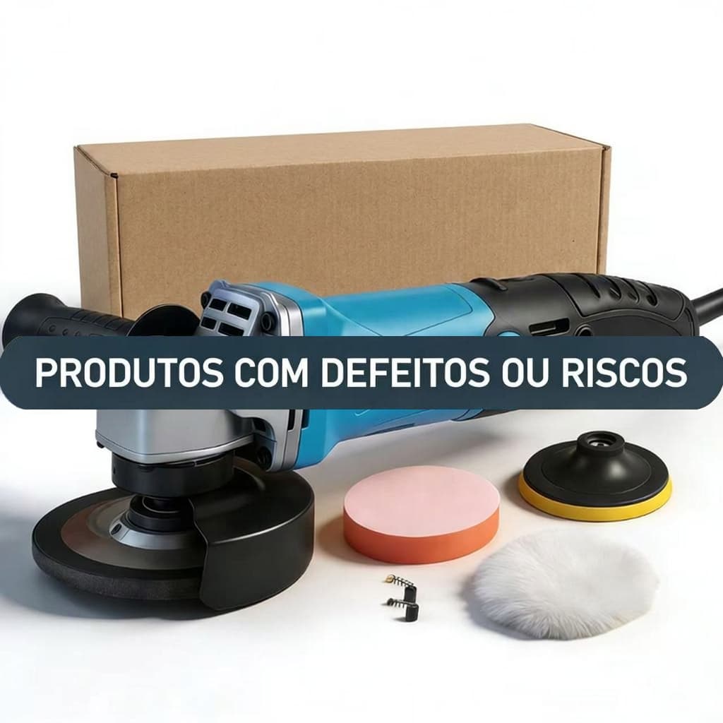 [PRECOS ESPECIAIS] Esmerilhadeira e Lixadeira Angular de polir 110V 125mm COM DEFEITOS OU RISCOS