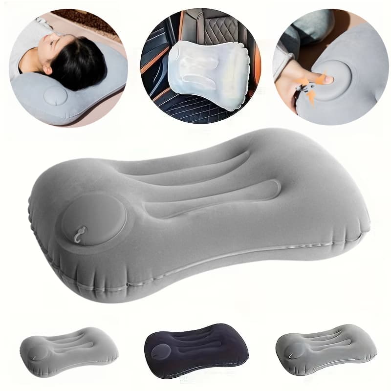 Almofada Inflável Portátil De 1 Peça , Adequada Para Camping , Piscina E Uso Em Viagens . De Apoio De Cintura Super Maci