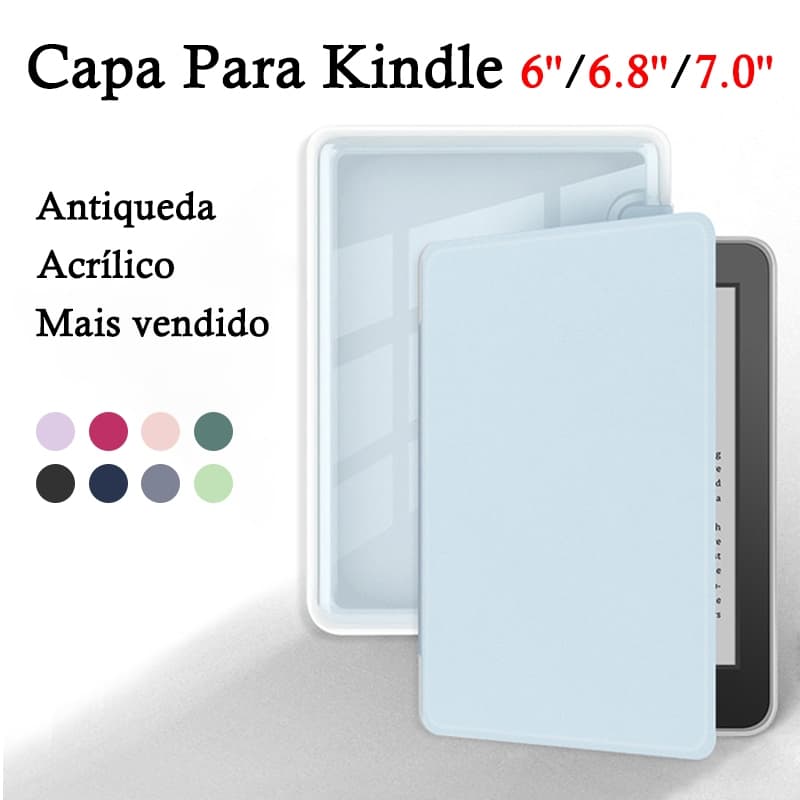 Para Kindle 7'' 6,8'' 6'' Paperwhite 12ª 11ª 10ª 8ª 7ª 6ª 5ª geração Capa de Acrílico Edição Signature Colorsoft