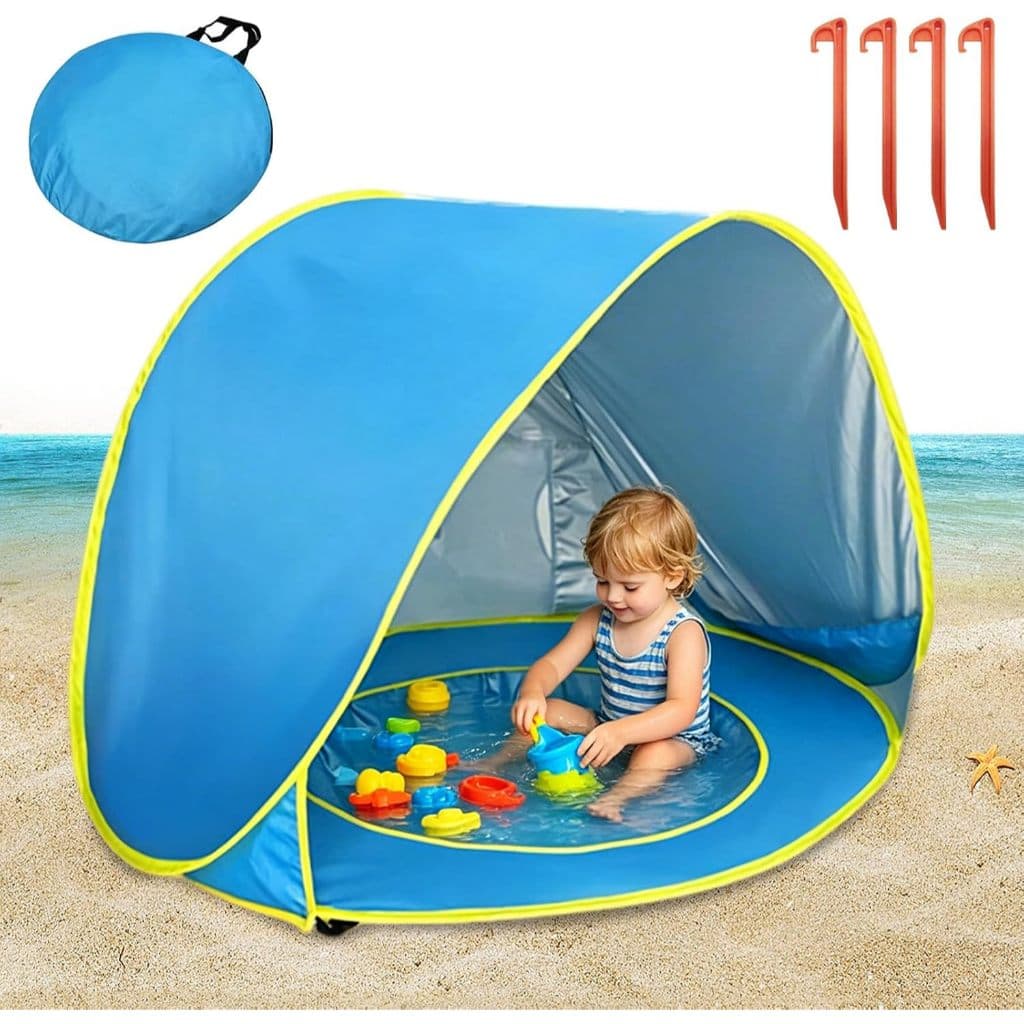 Barraca Infantil para Praia e Jardim, Portátil com Piscina, Brinquedo para Bebês e Crianças, Lazer ao Ar Livre