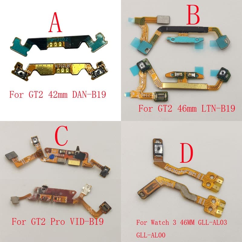 1 Pçs Chave Botão Home Retorno Liga/Desliga Flex Para Huawei Relógio 3 GT2 Pro 42 46MM Watch3 Cabo GLL-AL00 VID-B19 LTN