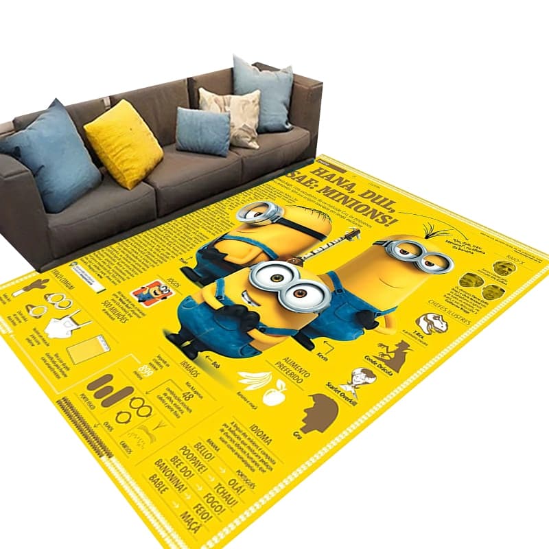 Despicable me Minions Tapete Estampado Sala De Estar Quarto Decoração De Casa De Banheiro