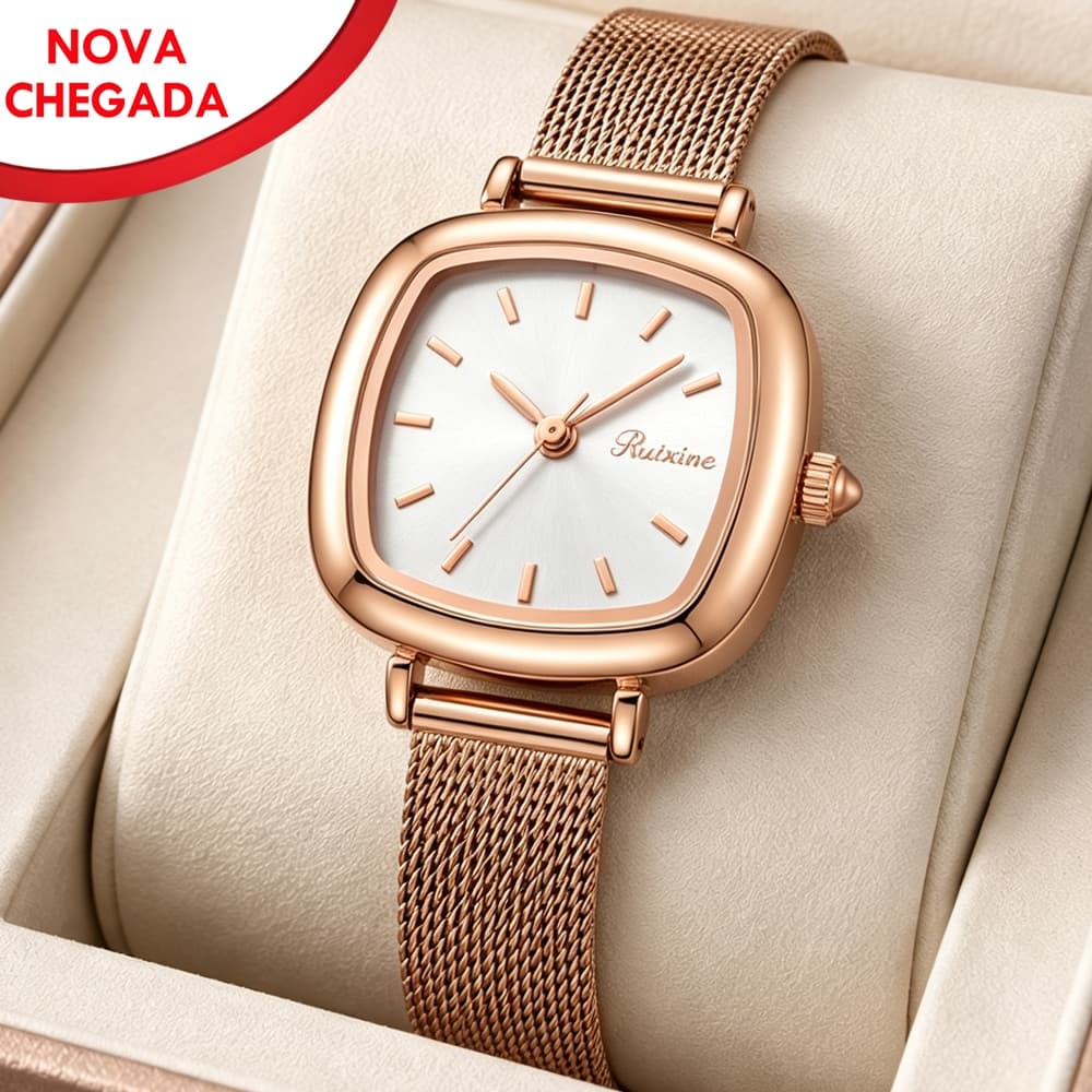 Relógio Feminino Quartzo：Aço Inoxidável，Retrô，Design Único，Resistente à Água 3ATM，Presente Ideal