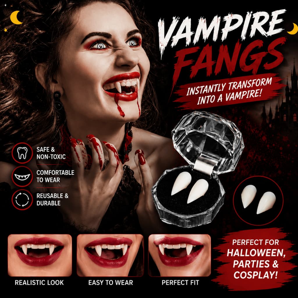Halloween Vampiro Presas Dentes Falsos Dentaduras Zumbi Cosplay Festa Prop Brinquedo