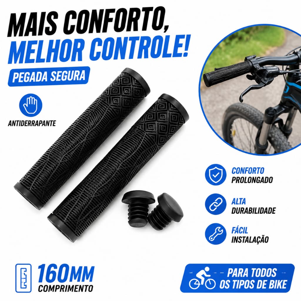 Manopla Silicone 165mm LTX Aderente Macia Confortável Grau Modelo Gios Hupi Freeride DH BMX Jirt Jump