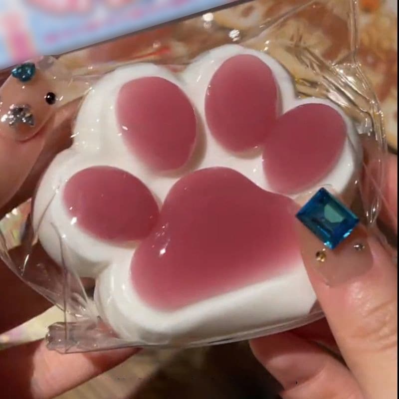 Bonito criativo gato garra pitada música/brinquedo de descompressão de Silicone de qualidade alimentar 7cm