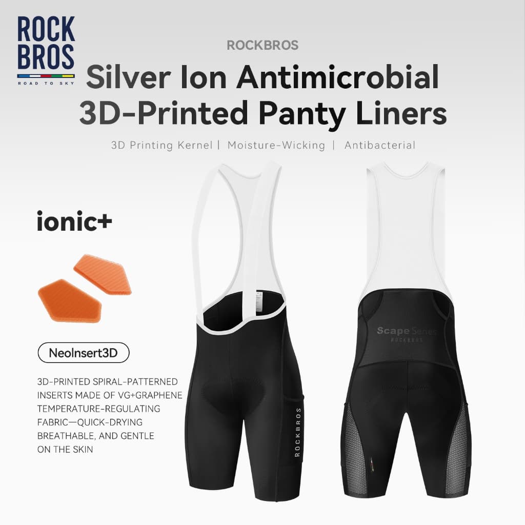 Shorts De Ciclismo Com Tiras ROCKBROS Road TO SKY Acolchoamento Impresso Em 3D , Masculinos Profissionais Para Bicicleta
