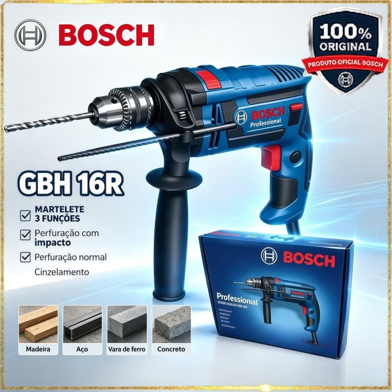 Parafusadeira furadeira elétrica 1200W furadeira de impacto martelete rompedor bosch 220V /110 Original