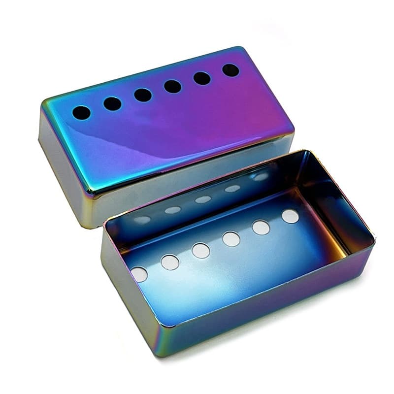 Capa De Captador De Latão Para Guitarra Elétrica , Fileira Única Com 6 Furos , LP/ST Humbucker