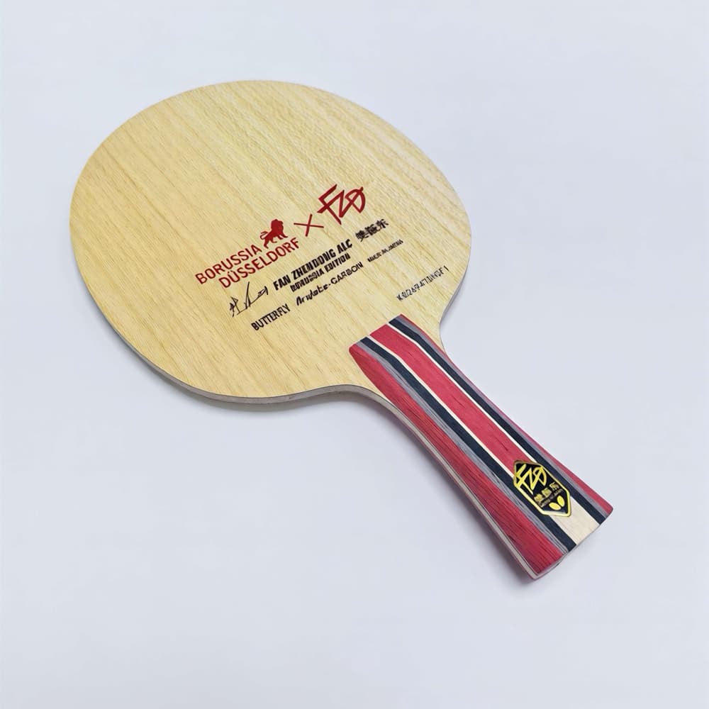 Ventilador Zhen Dong ALC BORUSSIA Edição Arylate Carbono Tênis De Mesa Taco Dusseldorrf FZD Logotipo Dourado Ping Pong P