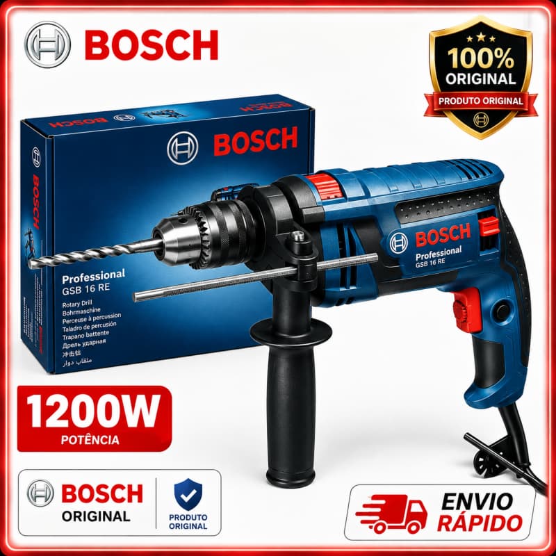 Parafusadeira furadeira de Impacto Bosch GSB 16R 1200W furadeira elétrica martelete romped Original