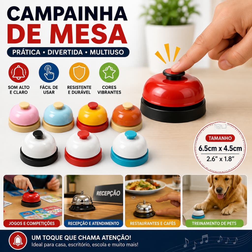 Sino De Chamada Mecânica Para Hotéis , Escolas , Restaurantes , Recepção , Barra De Som P5w8