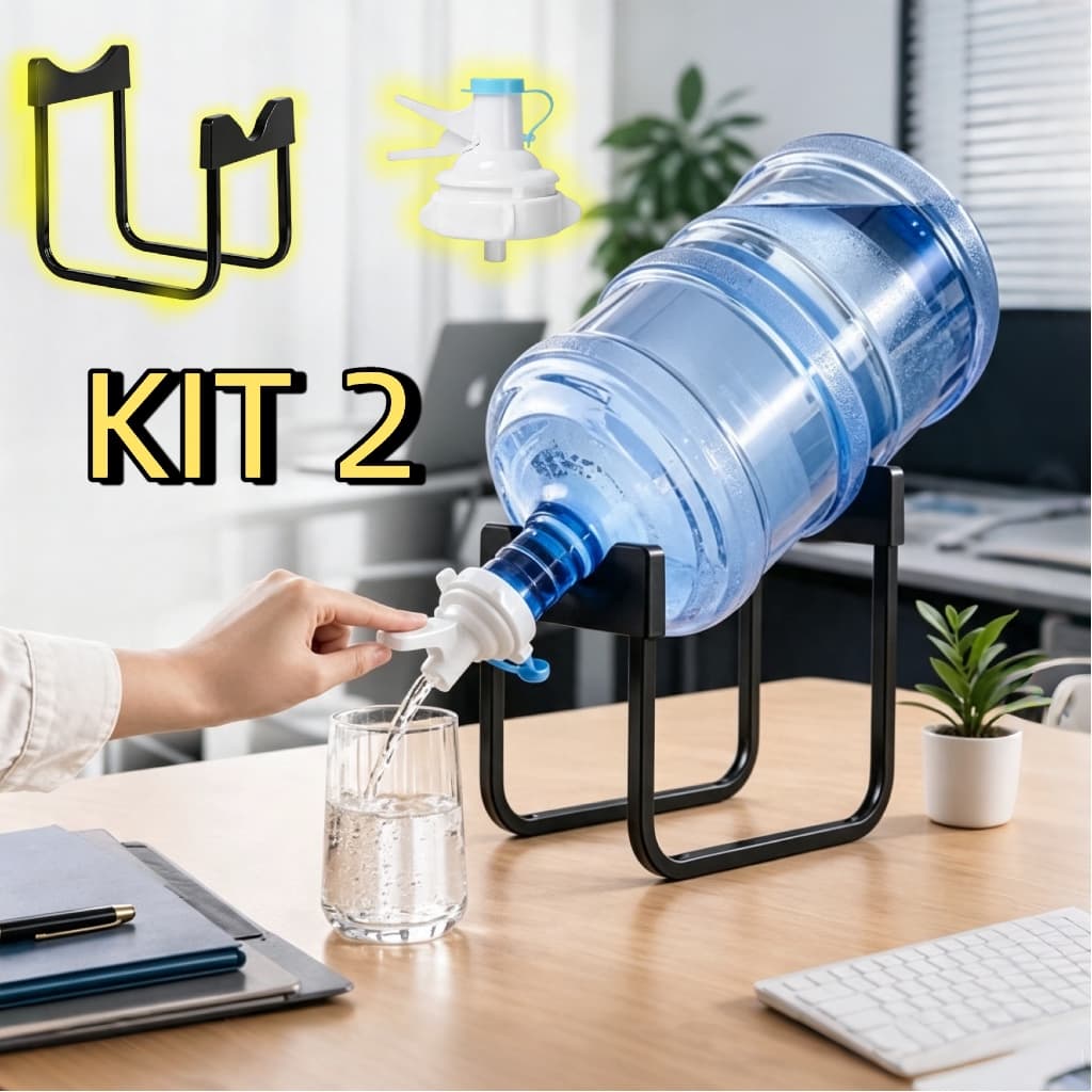 Suporte Para Galão De Água 20 Litros Mineral Com Torneira Removível Suporte Metálico Dispenser Portátil e Econômico
