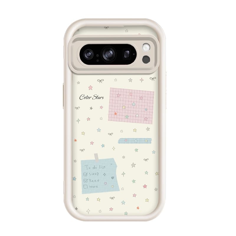 Para Google Pixel 8 Pro/5G , Kawaii Pastel Colorido Estrela Arco Estética Caso De Telefone