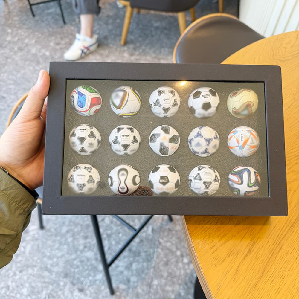 Tema da Copa do Mundo Mini Chaveiro de Futebol Coleção Caixa de Presente Conjunto Completo Comemorativo