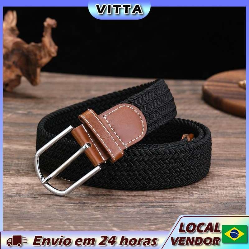 VITTA Elástico Trançado Cinto Casual Calças Cinto Elástico 110cm