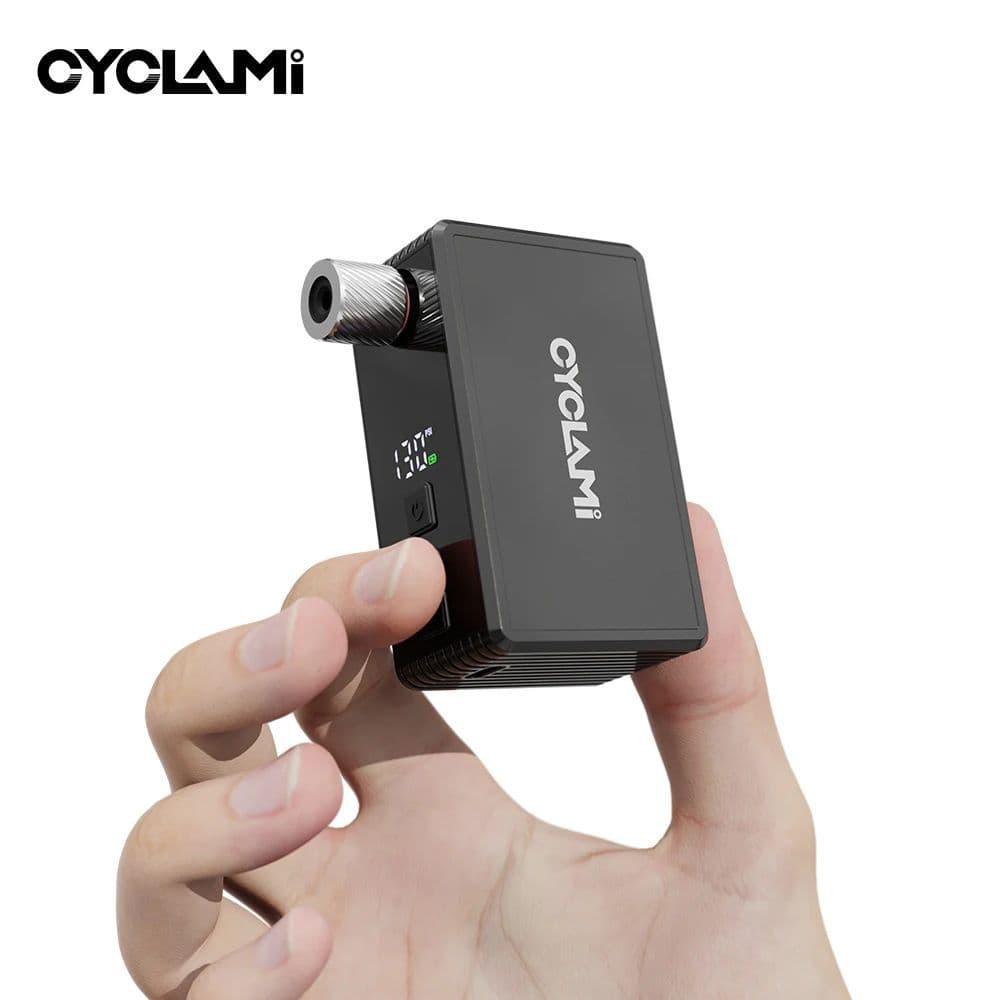 150 PSI Mini Bomba Elétrica Portátil 800mAh Bolso Bicicleta Sem Fio Pneu Inflator Com Tela De Carregamento Rápido CYCLAM