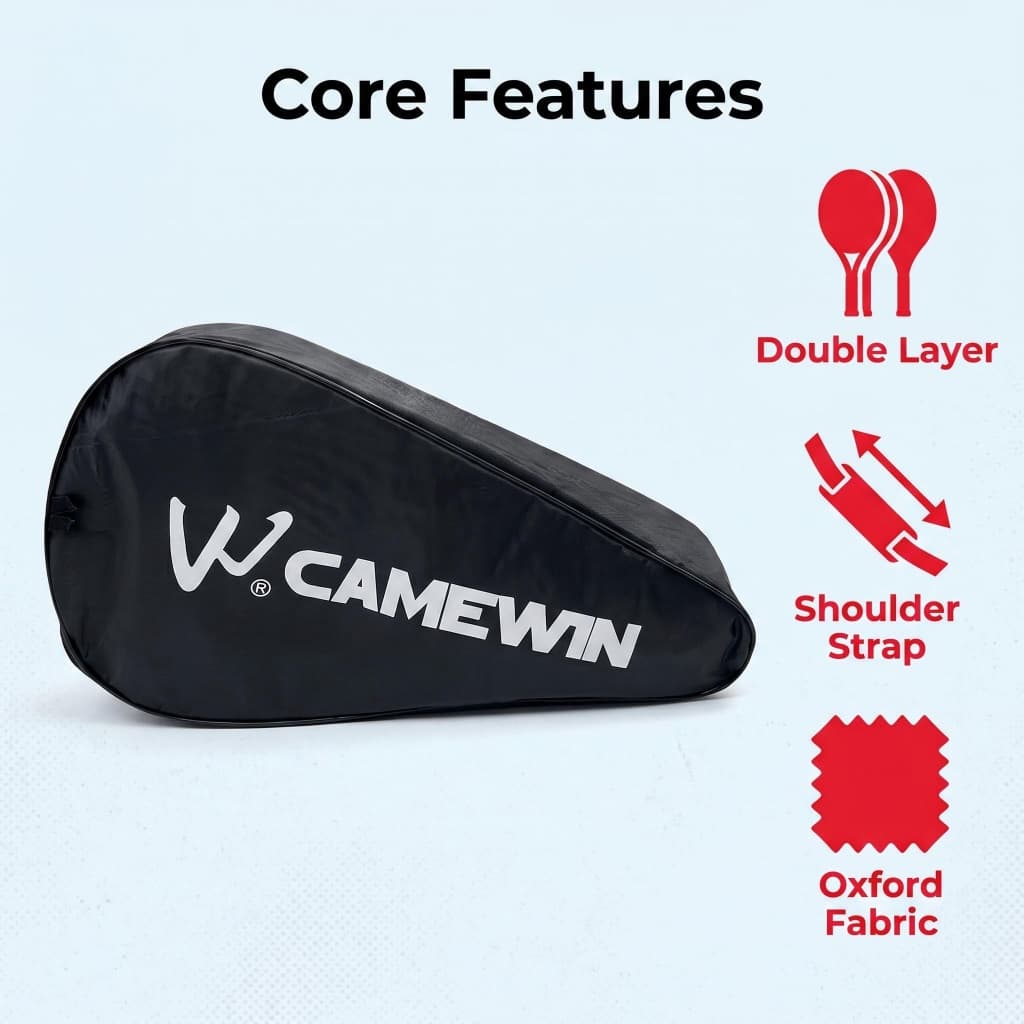 CAMEWIN Bolsa Padel À Prova D'água De Camada Dupla Portátil Para Transporte De Raquete De Tênis Com Alça De Ombro