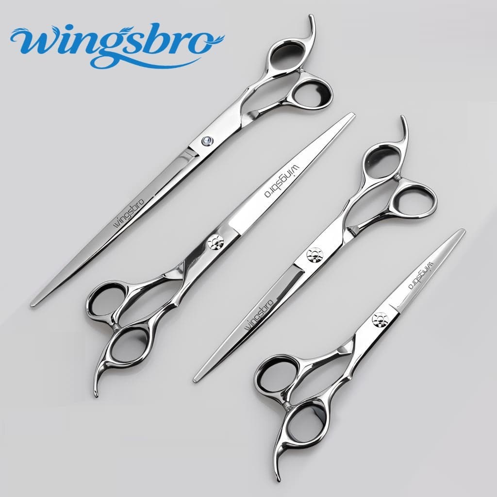 wingsbro 6/7/8/9 Polegadas Japão Tesoura De Cabeleireiro Inoxidável Barbeiro Profissional Corte De Cabelo