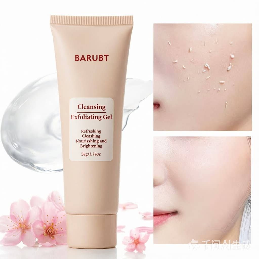 Gel de Limpeza Esfoliante BARUBT | Remove Células Mortas e Ilumina a Pele, Ideal para Peles Sensíveis