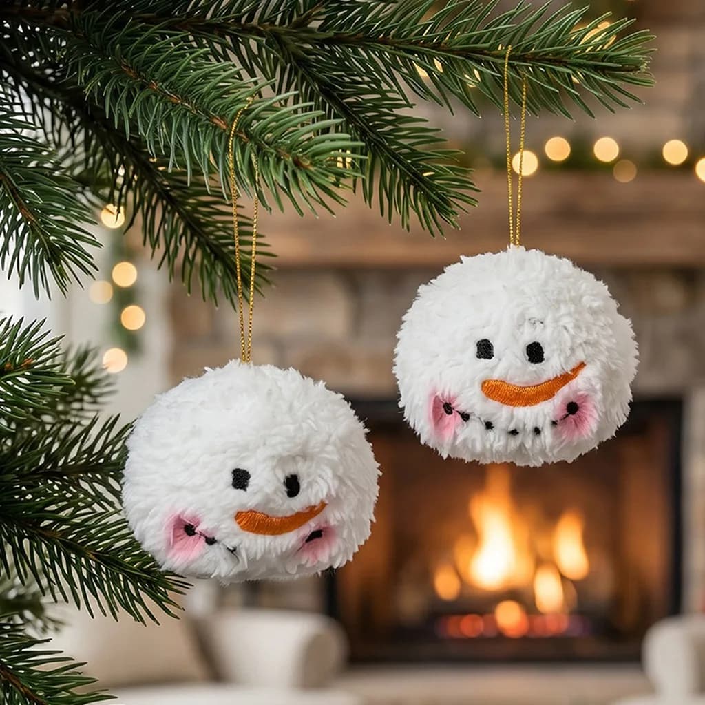 Fofo Pelúcia Natal Boneco De Neve Ornamento Árvore De Pendurado Pingente Decoração Festa Em Casa Presentes De Ano Novo