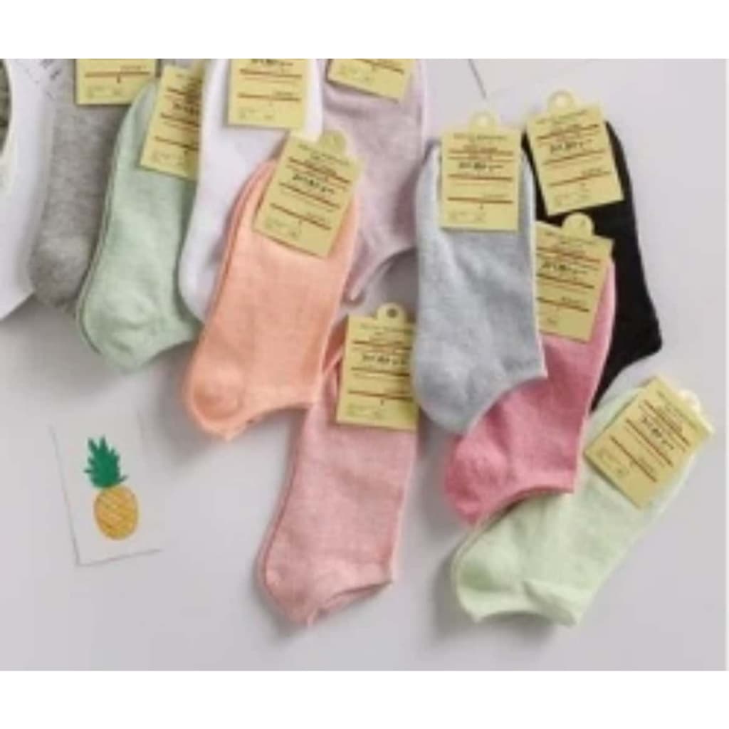 Aleatório 10 pares conjunto meias barco meias Macaron doce cor meias cor sólida invisível algodão meias boca rasa