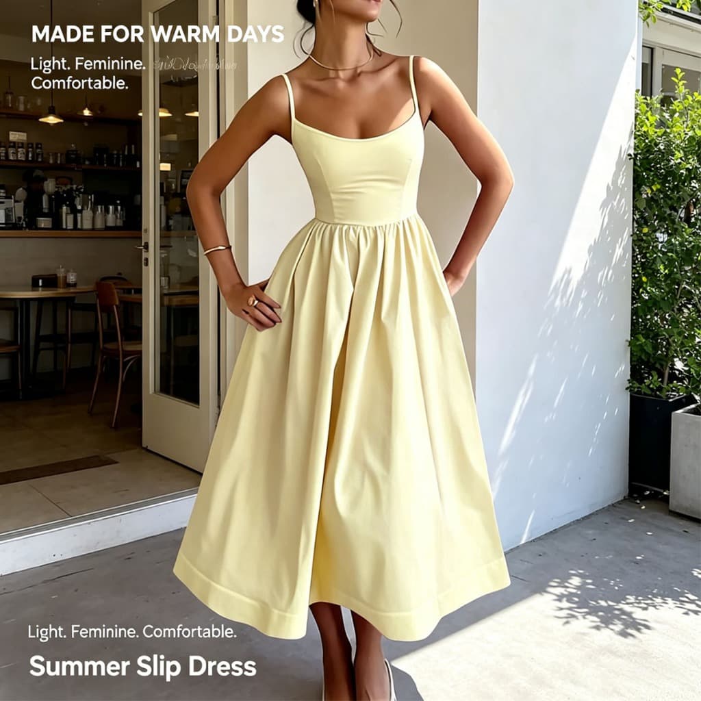 Vestido Midi Feminino Com Alça Espaguete Elegante Evasê Casual Festa Praia De Férias