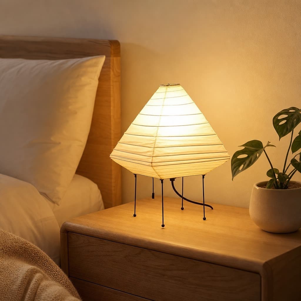 Japonesa Papel Luminária De Mesa Moderno Quarto Luminária De Leitura Estudo Abajur De Cabeceira
