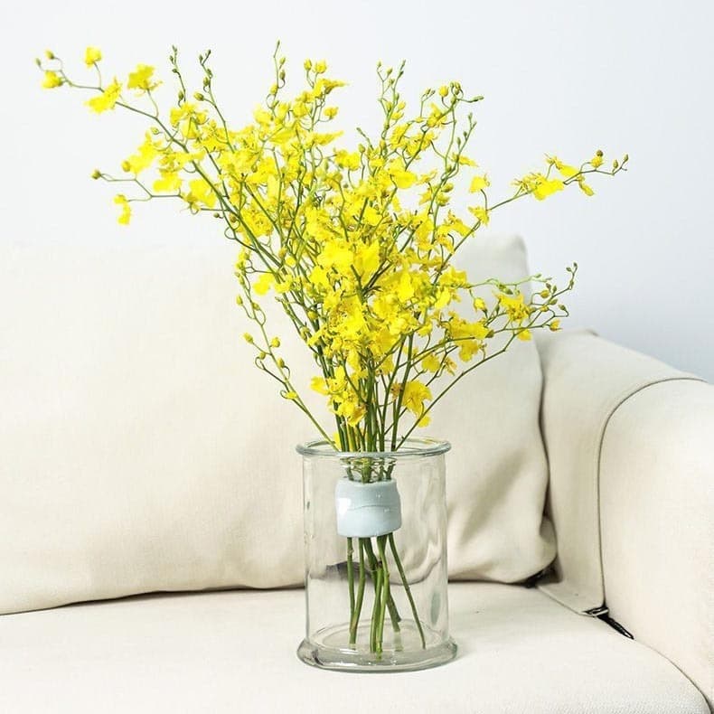 Suporte de flores em espiral para arranjo de flores de plástico invisível de venda quente