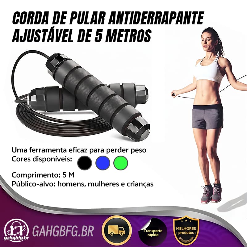 Corda De Pular Profissional Com Rolamento De Alta Velocidade Para Treino Intenso