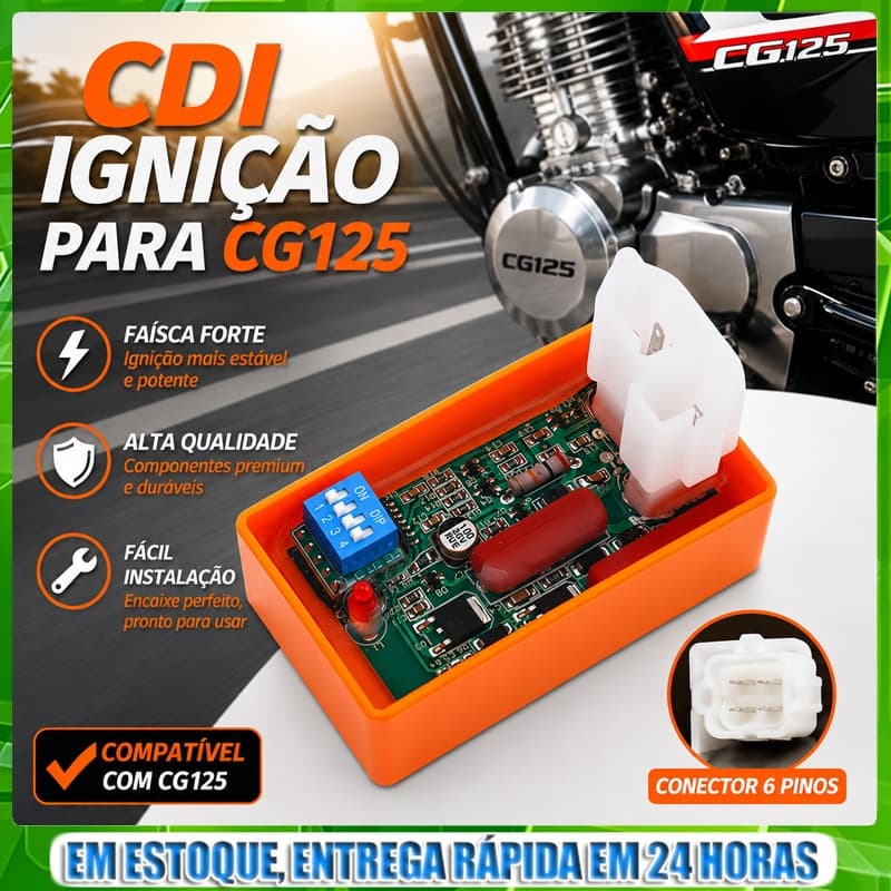 Ignição De Motocicleta Para GY6 DY100-AC 6 Pinos Com Interruptor DIP Compatível 4000-12000 RPM