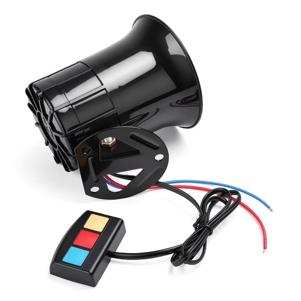 AD 12V Alto-Falante Do Carro Alarme Chifre Tom Som Sirene Automóvel 60W Microfone PA Sistema De Amplificador