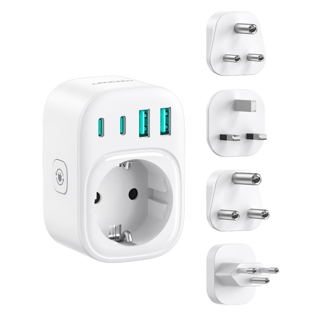 Conjunto De Adaptadores De Viagem LENCENT Ue Para Todo O Mundo Tipo D/G/M/N Adaptador De Tomada De Energia Internacional