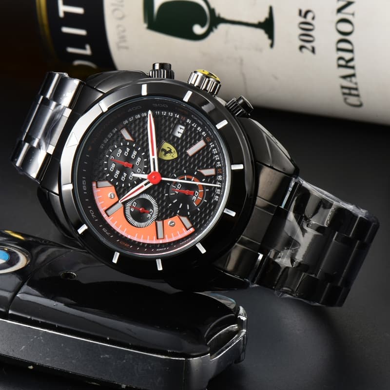 Relógio masculino relógio de quartzo de seis ponteiros FERRARI relógio de marca superior da moda