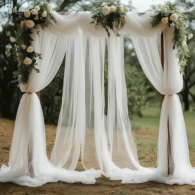 Cortinas Transparentes ; Tecido voile Translúcido Adequado Para Aniversários De Casamento , Festas E Estilos De Eventos
