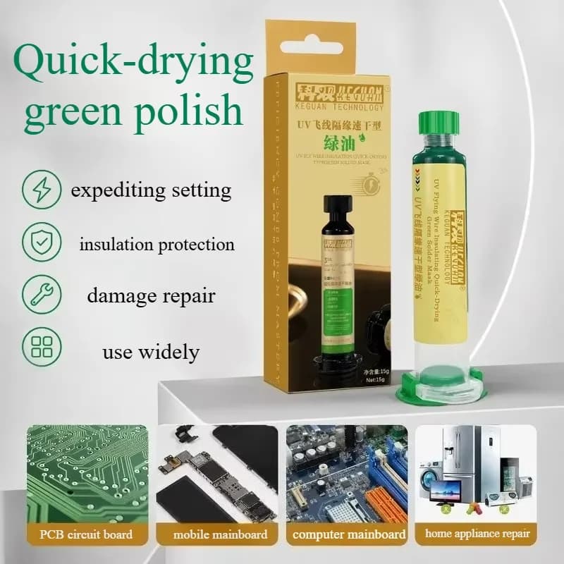 KEGUAN UV Cura Rápida Máscara De Solda Verde Óleo Com Luz De Para O Telefone Móvel PCB Mainboard Reparação Fio Voador