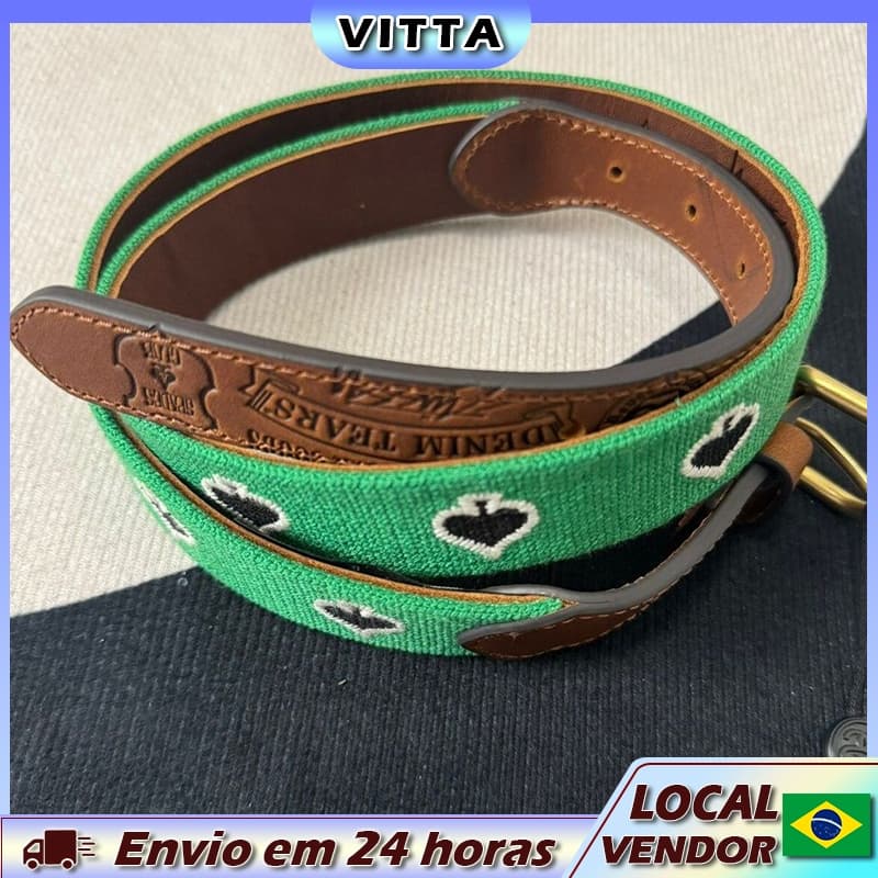 VITTA moda pêssego coração trançado cinto costura Retro cinto na moda masculino feminino cinto Casual All-Match cinto