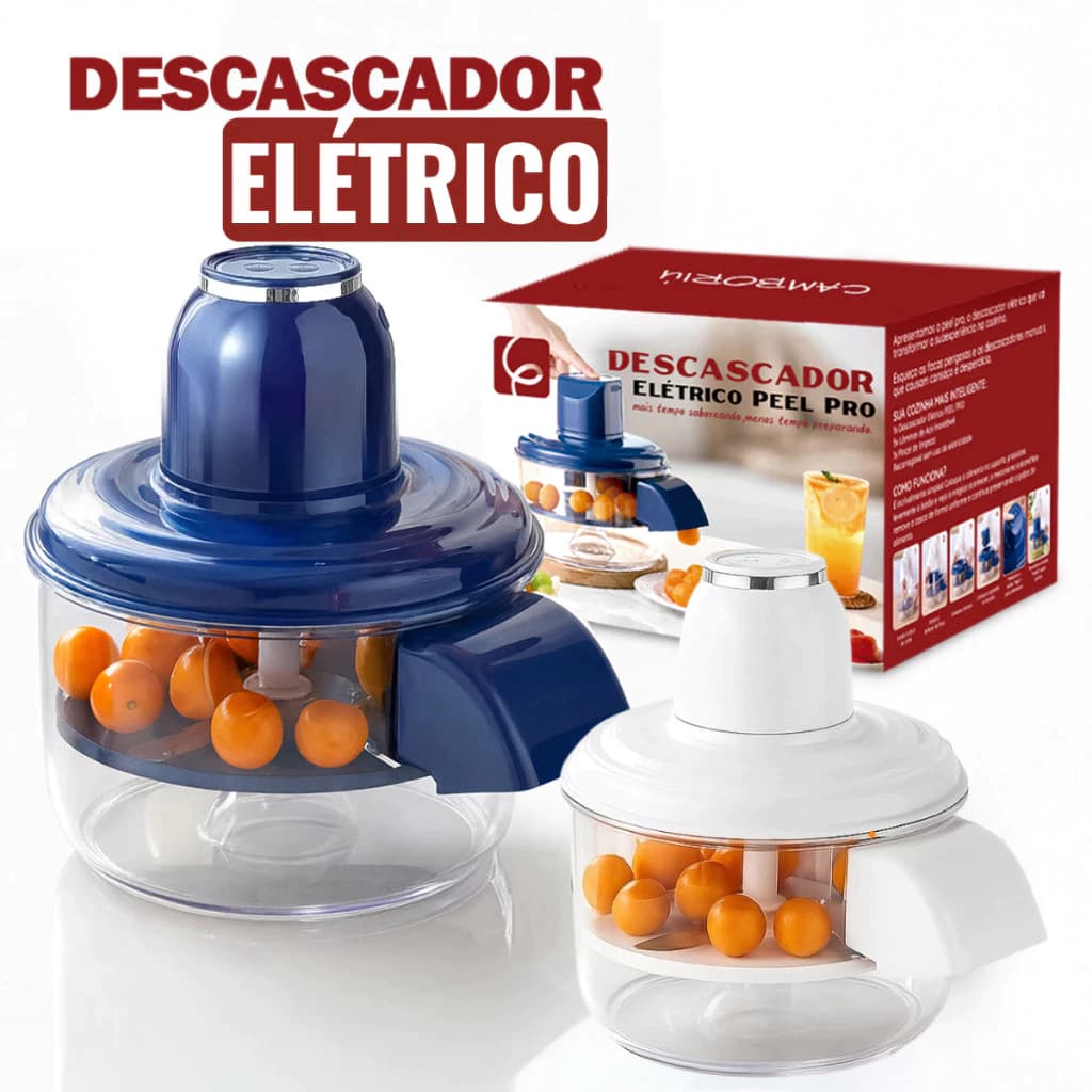 Descascador Elétrico Automático Portátil para Cozinha | Descascador de Frutas, Legumes, Alho e Tomate