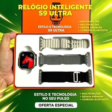 2026 S9 Ultra SmartWatch Bluetooth Lembrete De Mensagem De Chamada De Voz , Imagem De Tela Feita Por Você Mesmo , Relógi