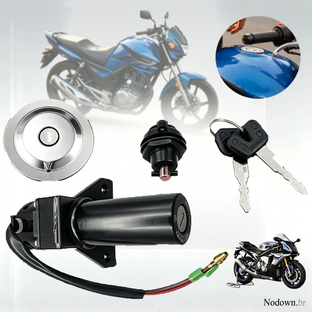 Kit Ignição Travas Yamaha Ybr 125 Factor 125 K/E 2009 Até 2013 Fazer 150 14 ate 2020