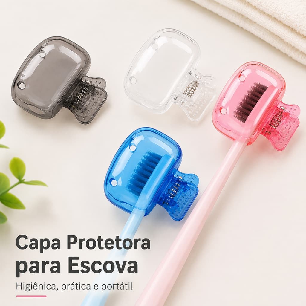 Clipe De Armazenamento Escova De Dentes Tampa Protetora Viagem Portátil À Prova De Poeira Caso