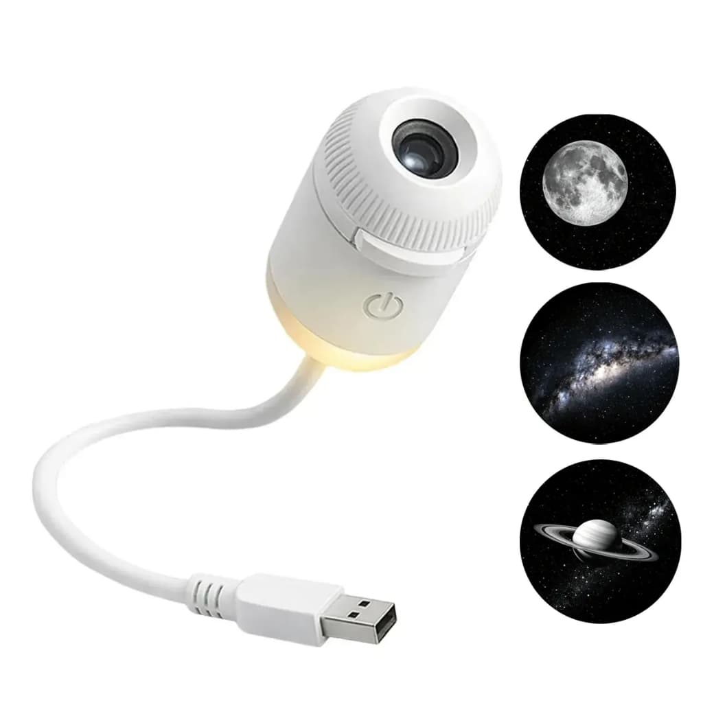 Mini Projetor Galaxy Star 2 Em 1 , Luz Noturna Para Teto De Carro USB , Lâmpada De Decoração Ambiente Interno