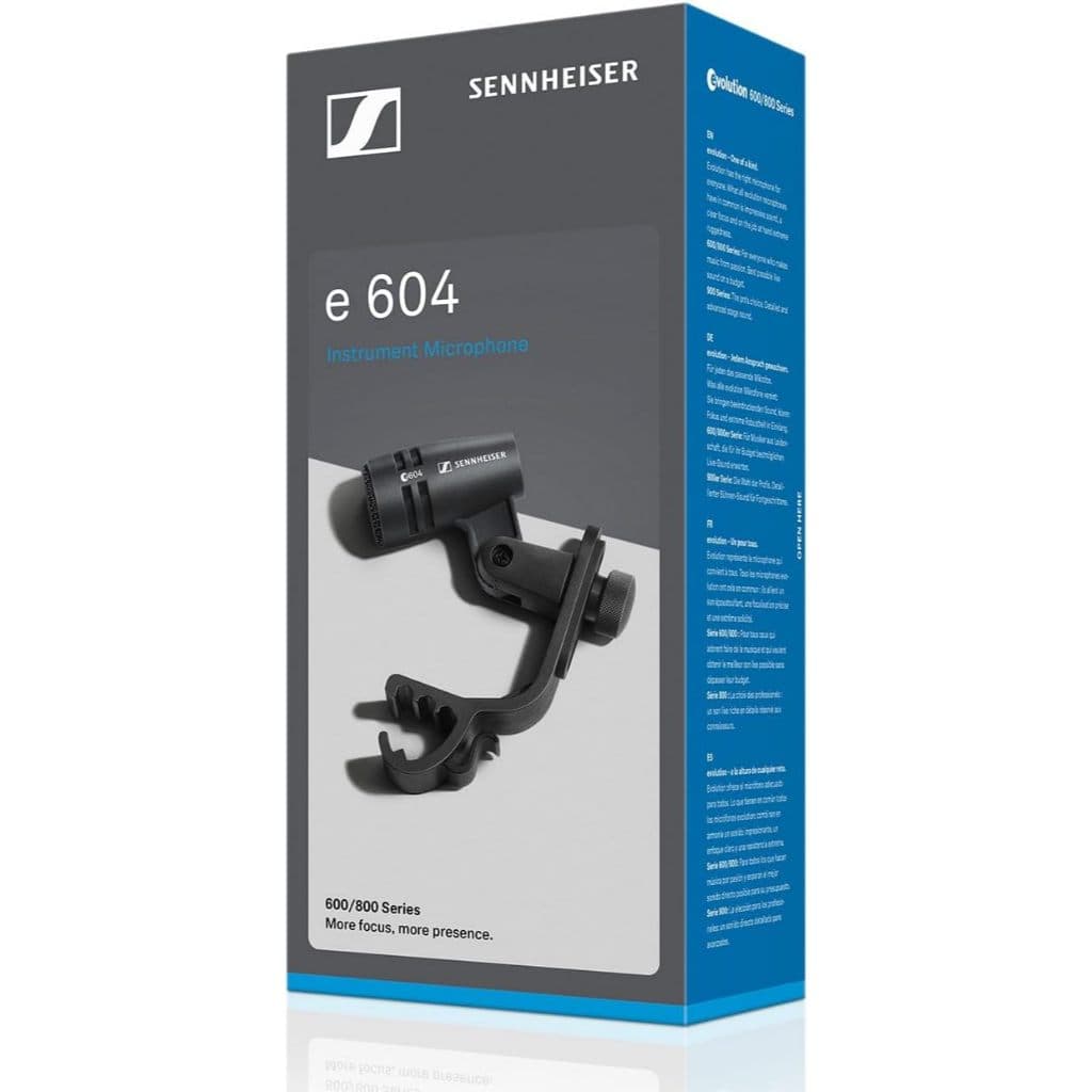 Microfone De Instrumento Cardióide Dinâmico Compacto Sennheiser Professional E 604