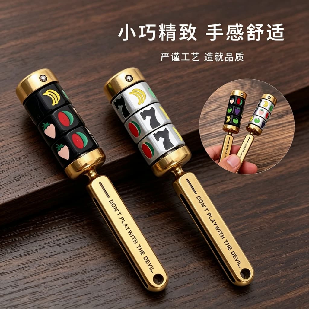 1PC Slot Máquina Metal Fidget Slider Rolo Rotativo EDC Alívio Do Estresse Brinquedo Para Adulto