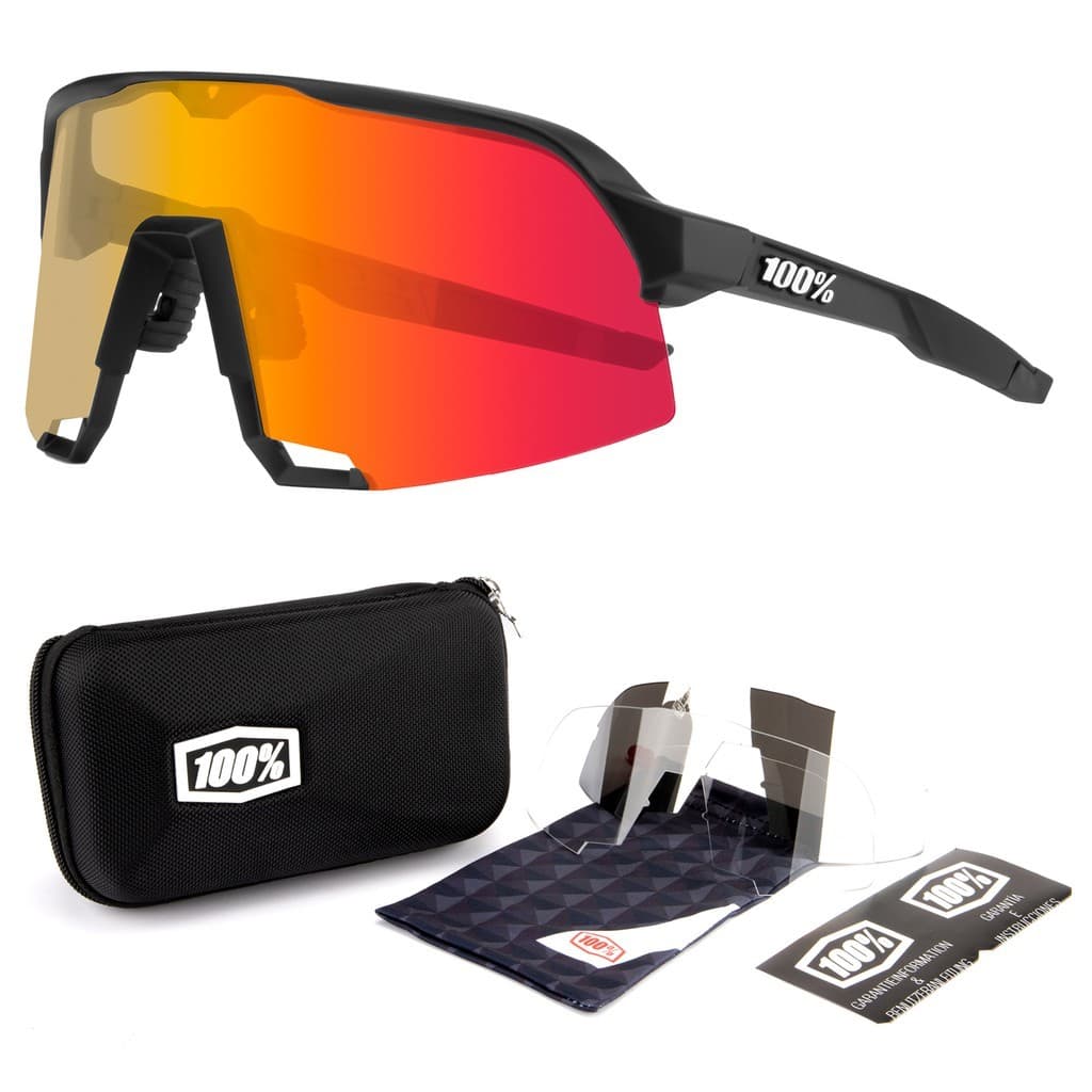 100 S3 Óculos De Sol Para Ciclismo Bicicleta Unissex UV400 Proteção De Motocicleta Ao Ar Livre